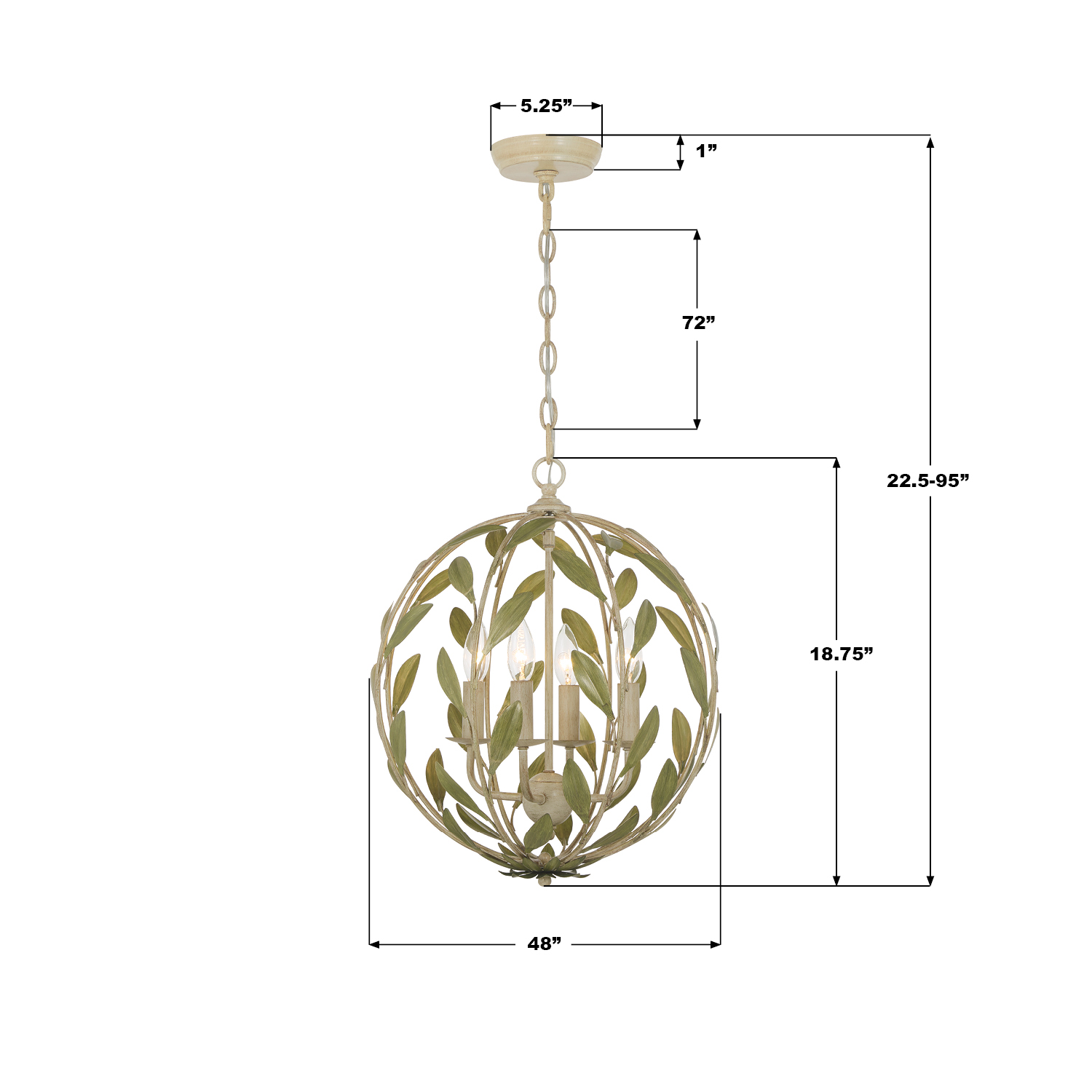 Specification Banner - Broche 16'' Chandelier