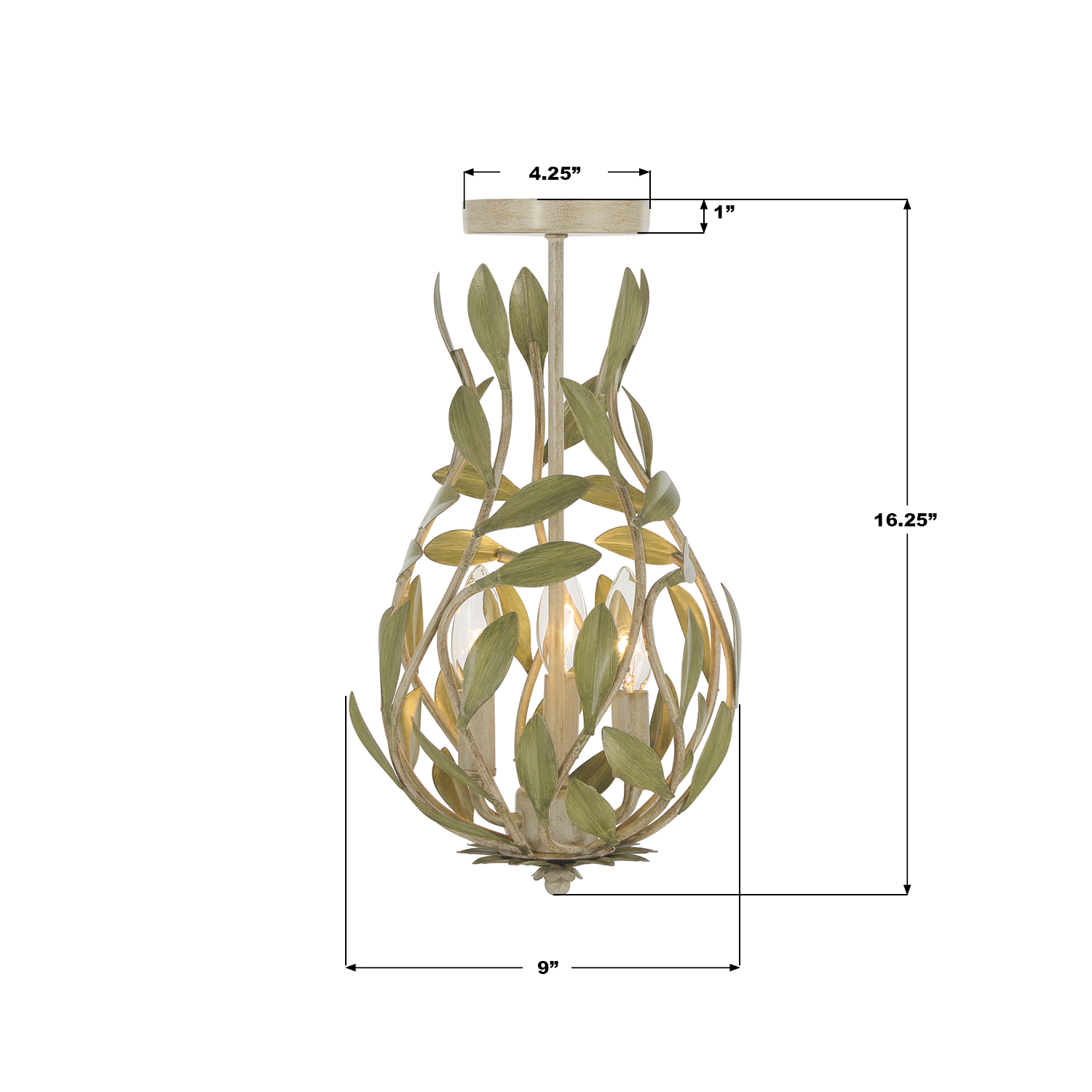 Specification Banner - Broche 9'' Semi Flush Mount