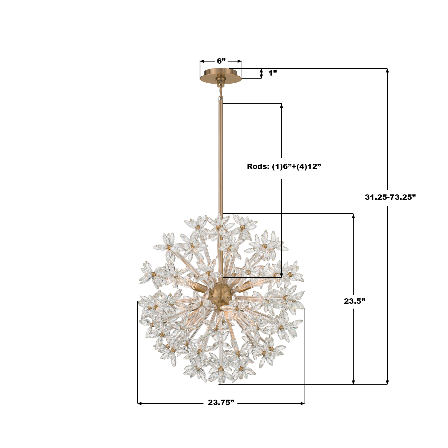 Specification Banner - Adley 23.75'' Chandelier