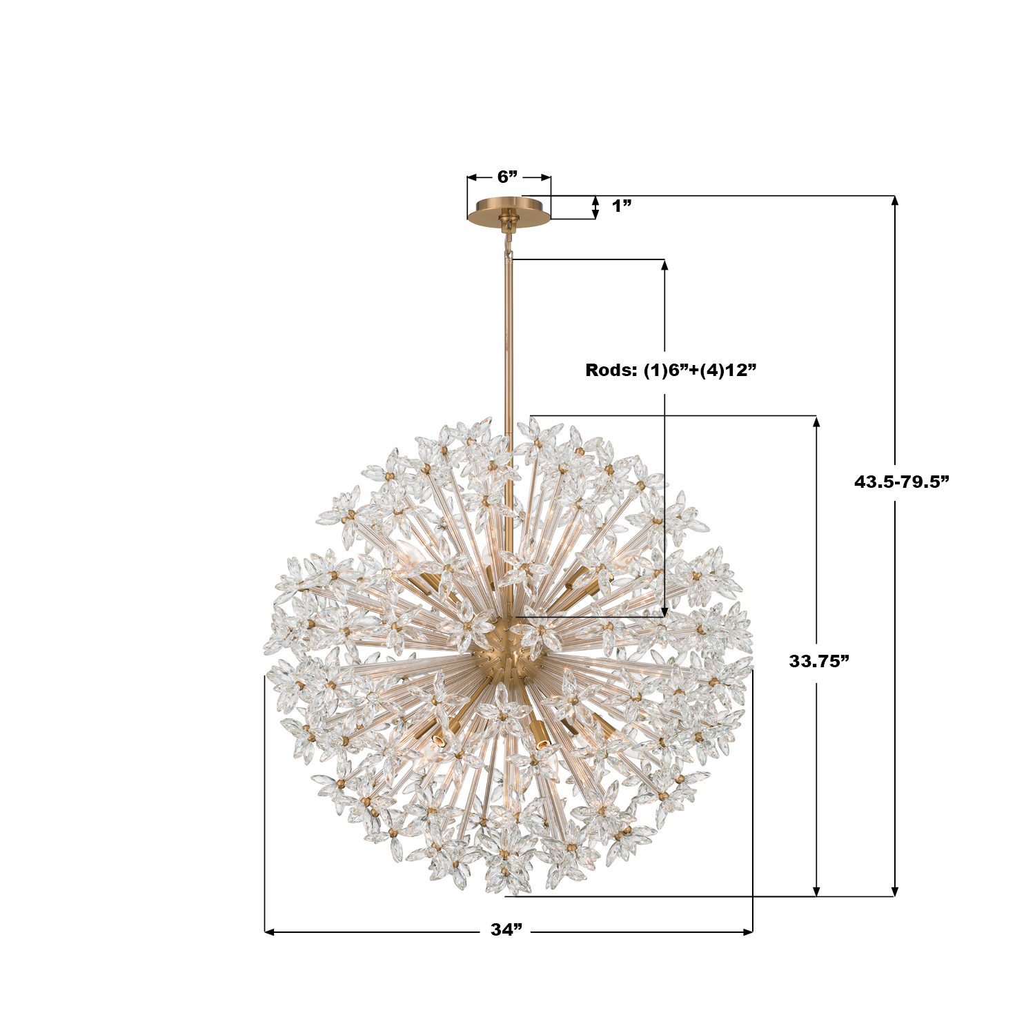 Specification Banner - Adley 34'' Chandelier