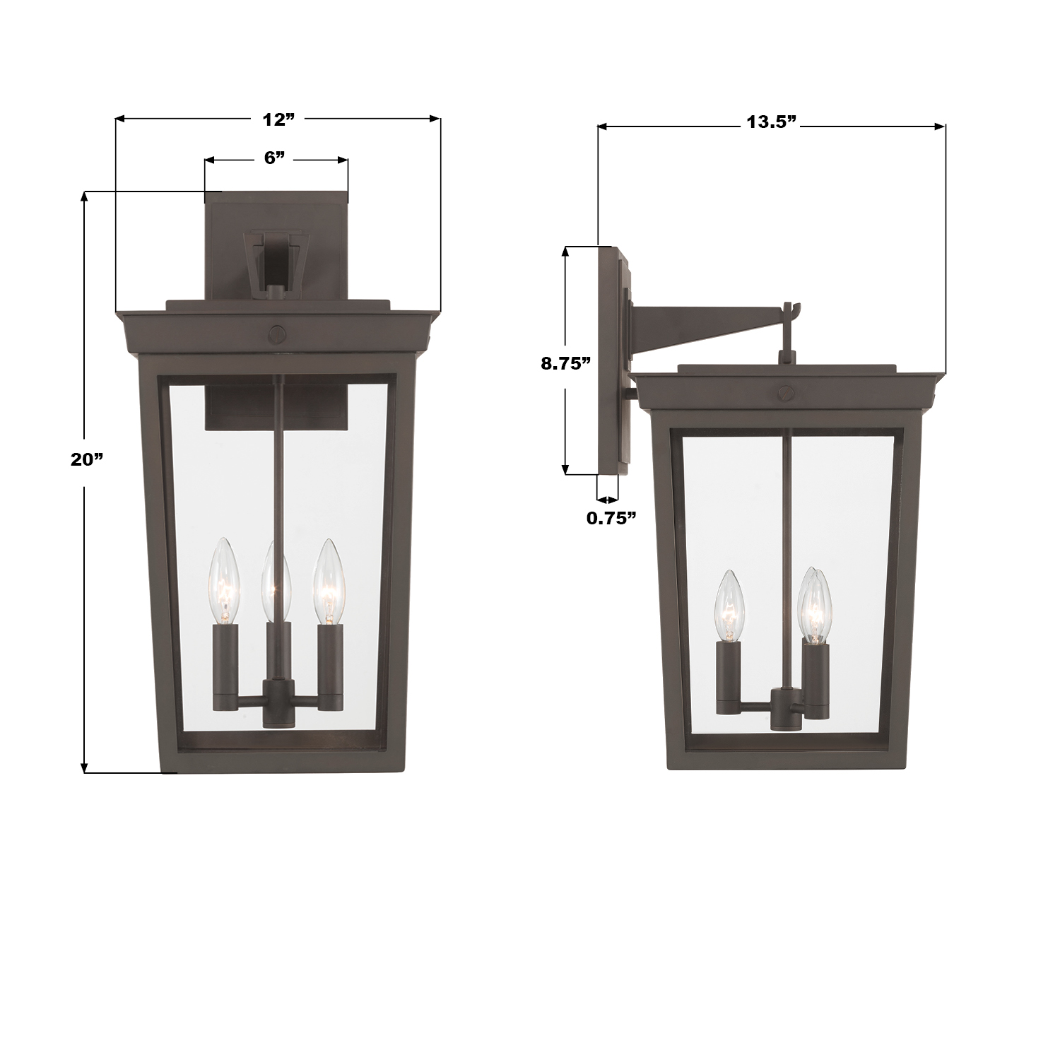 Specification Banner - Belmont 12'' Outdoor Sconce