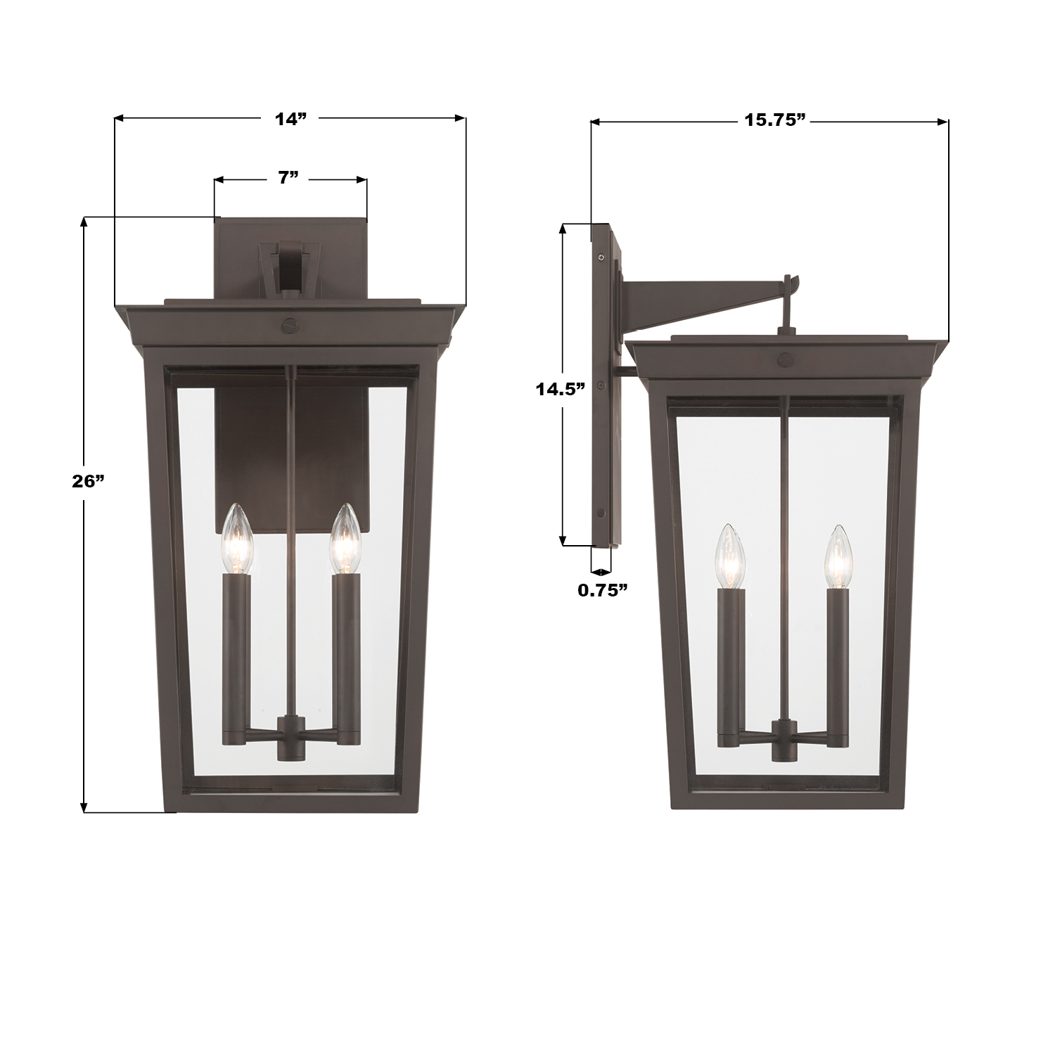 Specification Banner - Belmont 14'' Outdoor Sconce