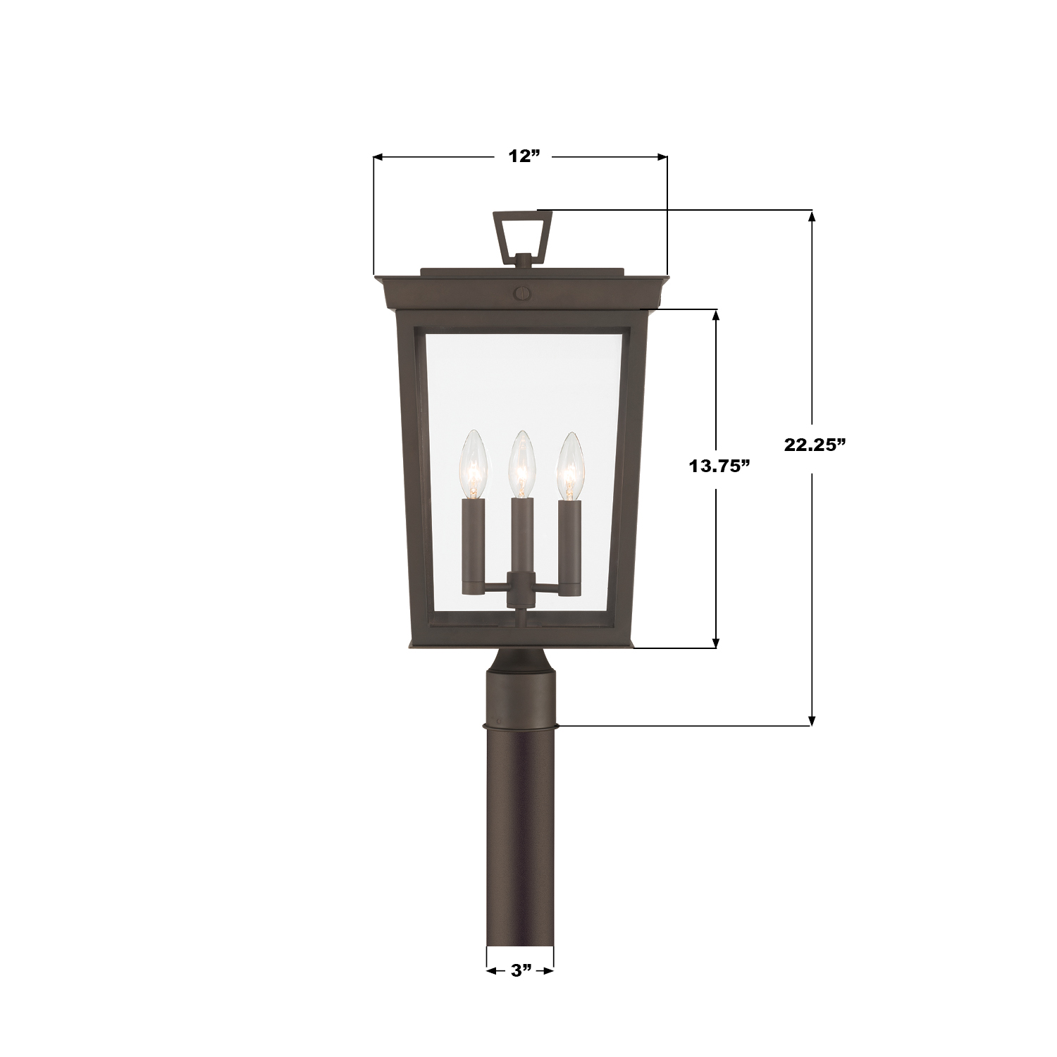 Specification Banner - Belmont 12'' Outdoor Post
