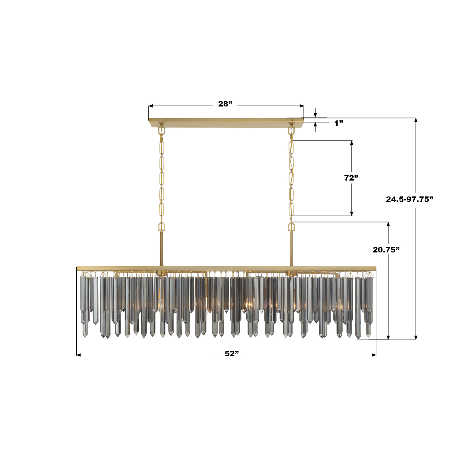 Specification Banner - Gemma 52'' Linear Chandelier