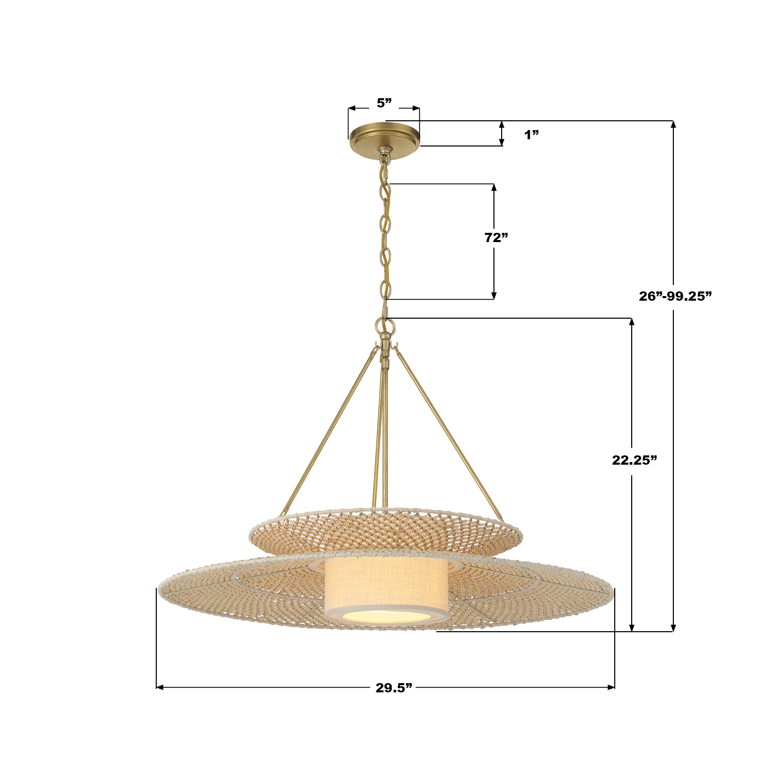 Specification Banner - Juniper 29.5'' Chandelier