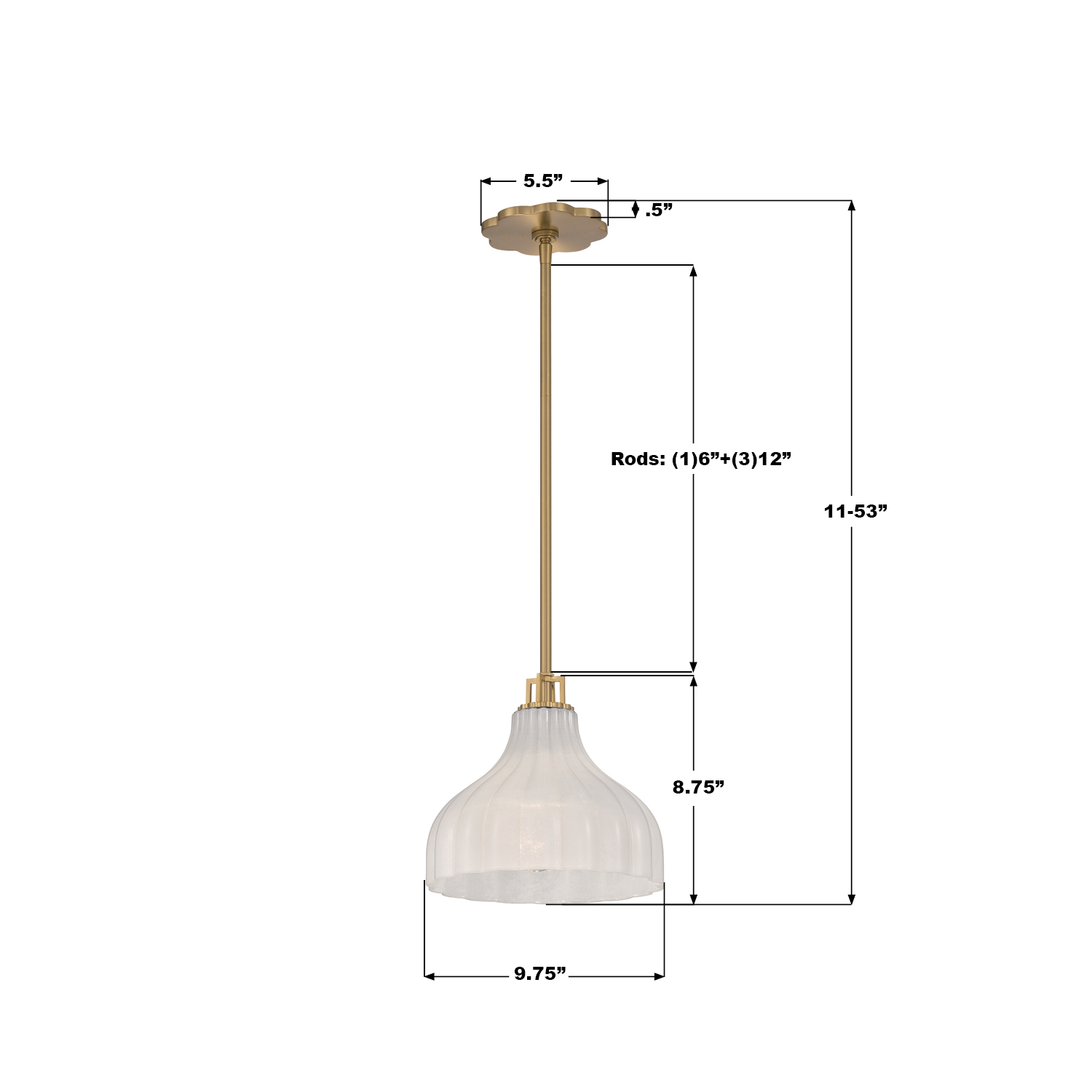 Specification Banner - Layton 9.75'' Pendant