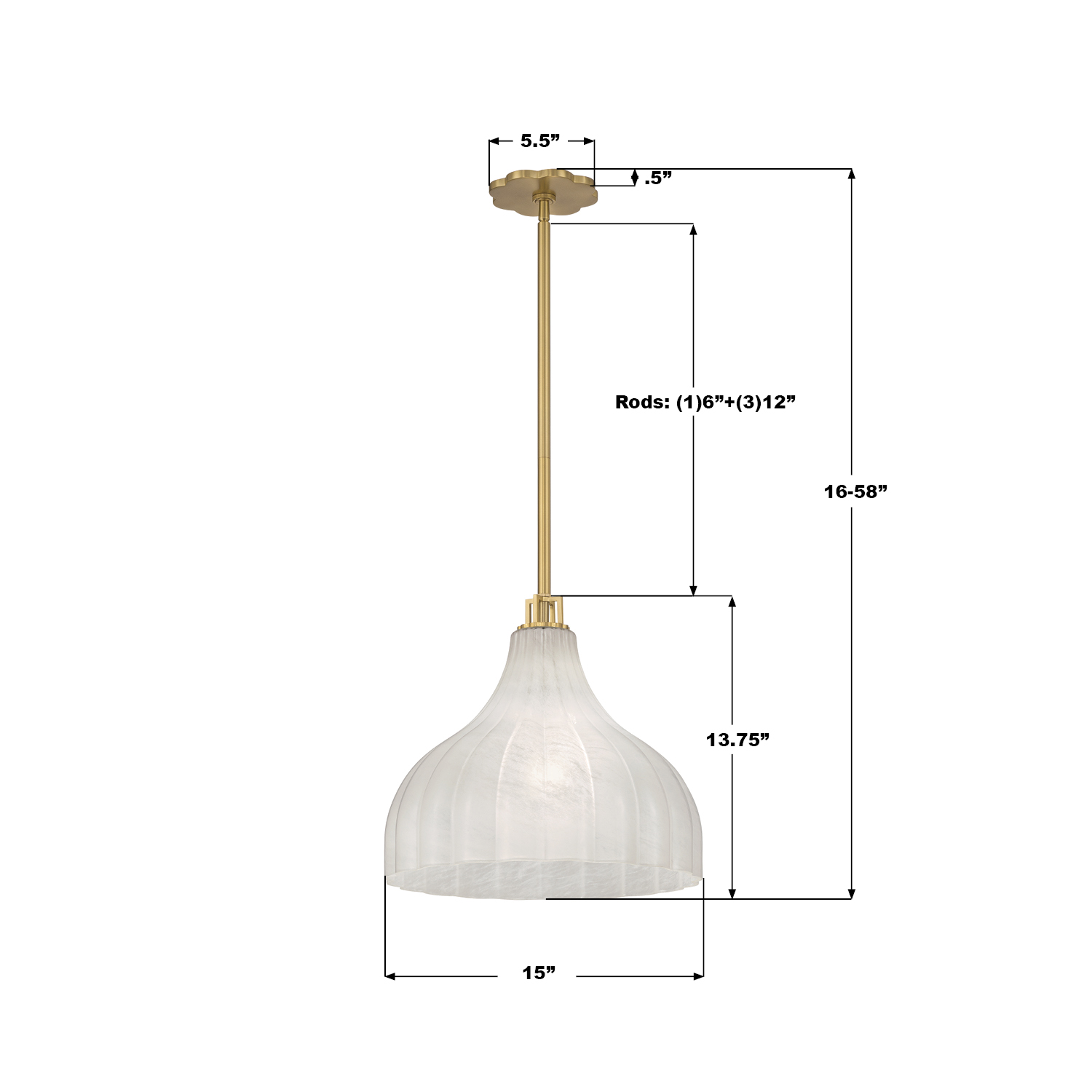 Specification Banner - Layton 15'' Pendant