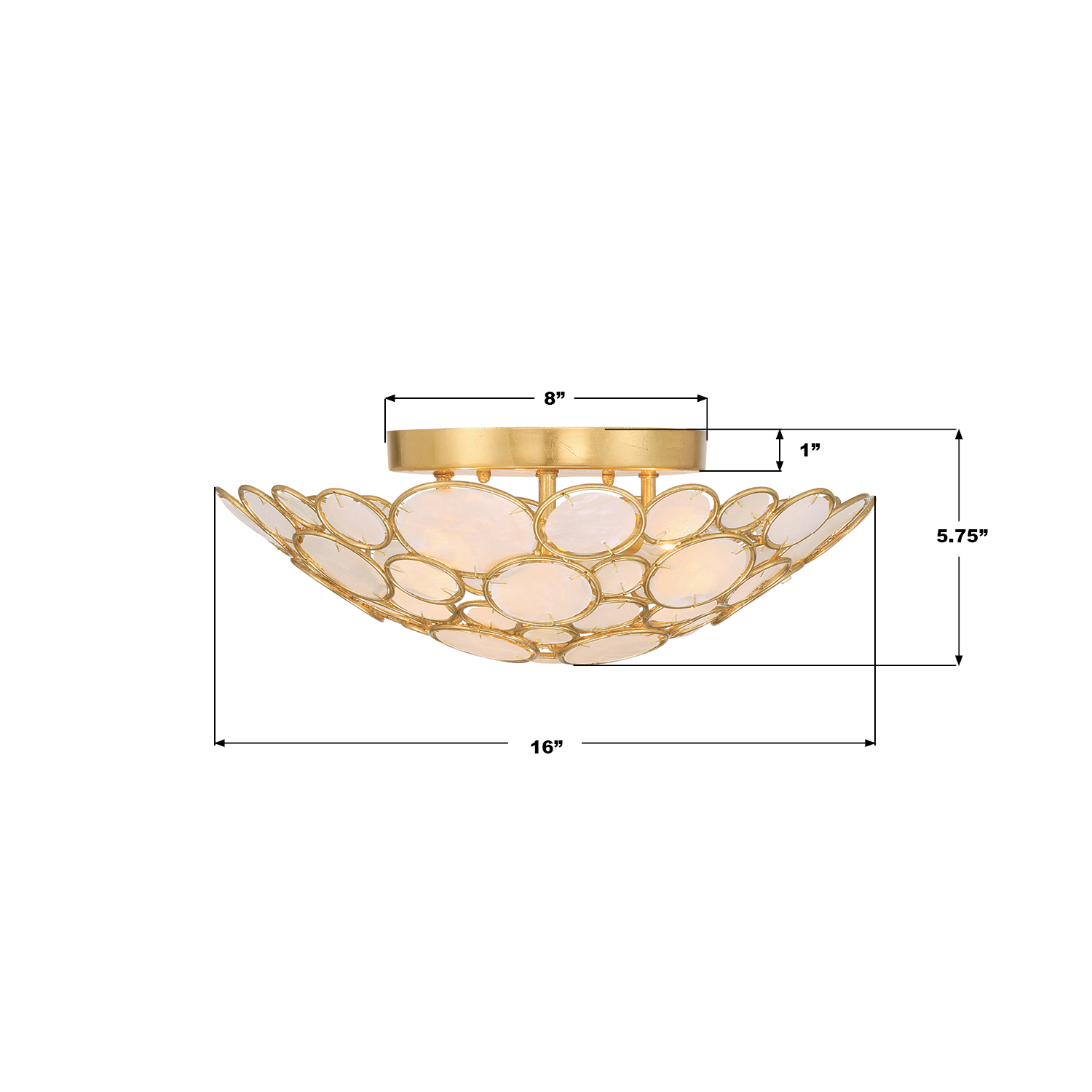 Specification Banner - Palla 16'' Semi Flush Mount