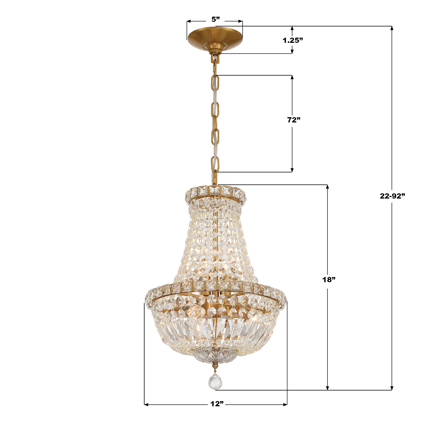 Specification Banner - Roslyn 12'' Chandelier