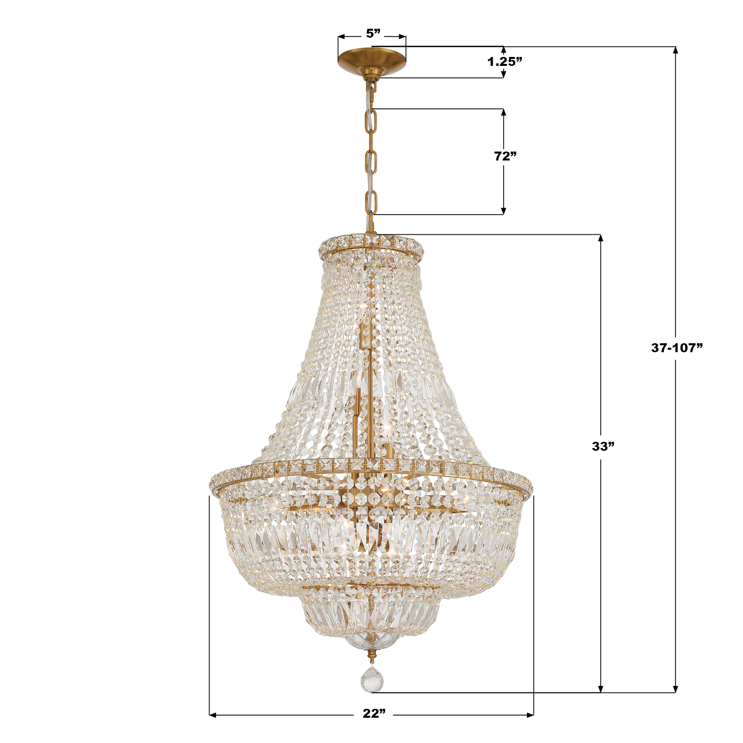 Specification Banner - Roslyn 22'' Chandelier