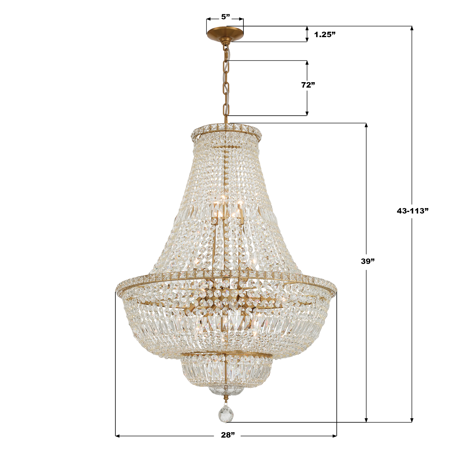 Specification Banner - Roslyn 28'' Chandelier