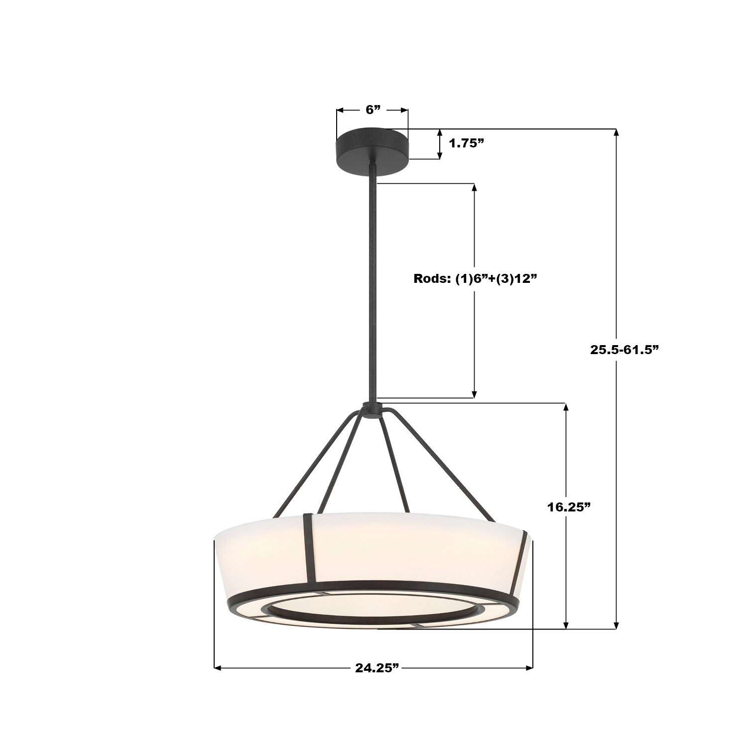 Specification Banner - Royce 24.25'' Integrated LED Pendant