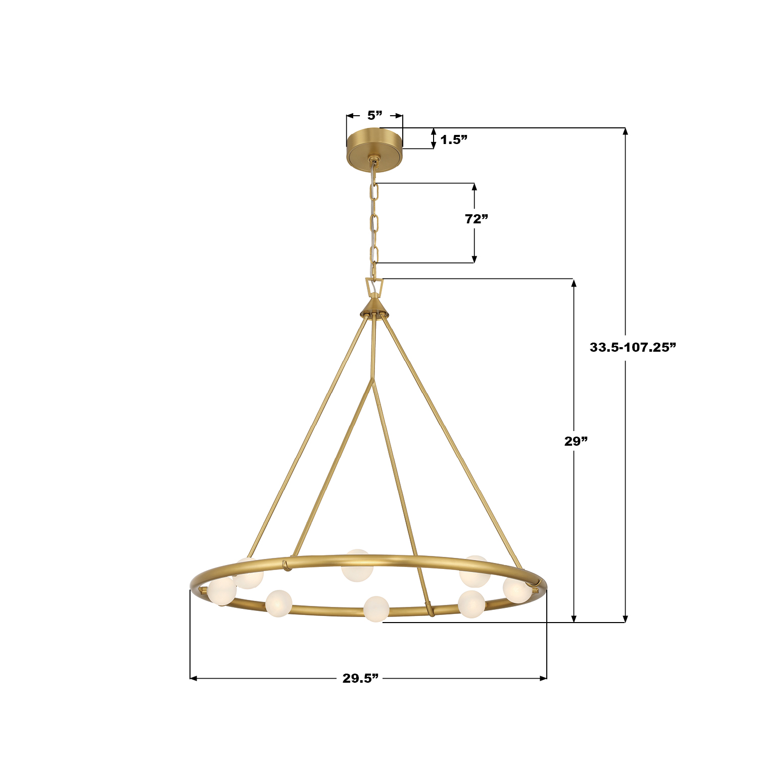 Specification Banner - Terrell 29.5'' LED Chandelier
